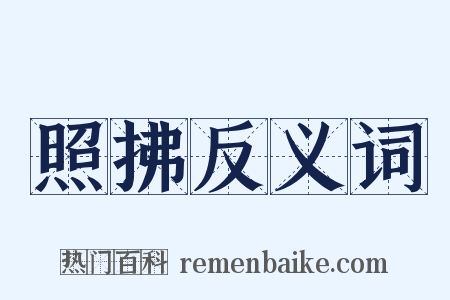 照拂反义词是什么意思的图片